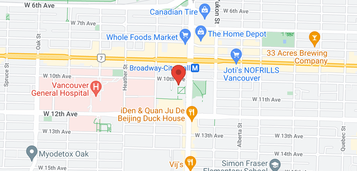 map of 404 500 W 10TH AVENUE